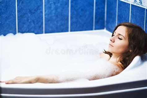 Woman In Bathtub Stock Photo Image Of Clean Girl Health