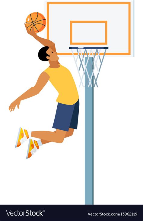 Basketball Jump Royalty Free Vector Image Vectorstock