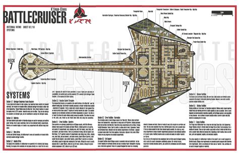 Star Trek Blueprints Klingon Ktinga Class Battlecruiser