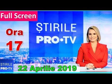 Daca sursa principala nu functioneaza sau se intrerupe, incearca sursele alternative de mai jos. Stirile ProTv 22 Aprilie 2019 Ora 17 || ProTv News 22 ...