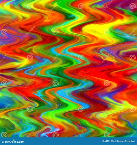 Abstract Rainbow Blurred Wave Lines Color Paint Art Background Stock