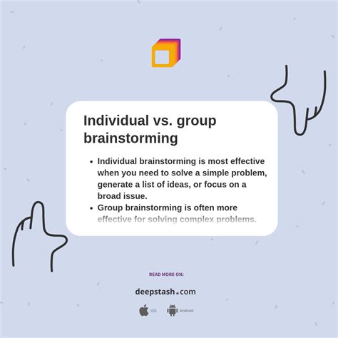 Individual Vs Group Brainstorming Deepstash