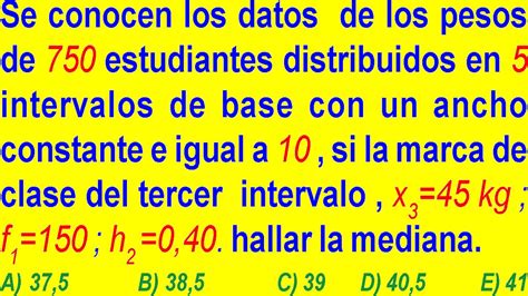 Mediana En Tabla De DistribuciÓn De Frecuencias Problema Resuelto