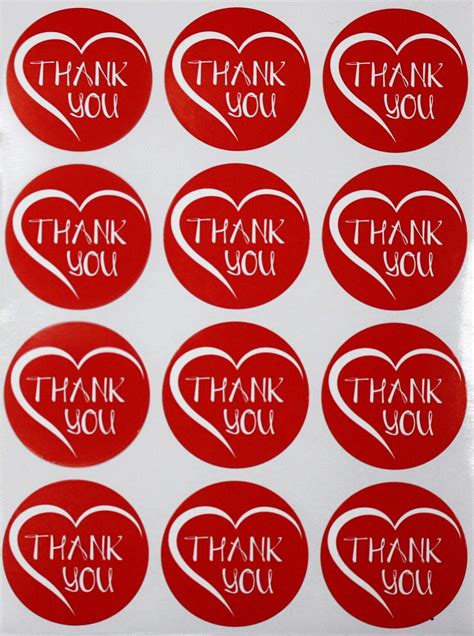 Round Heart Shape 12 Inch Thank You Stickers 38mm Royal Green Market