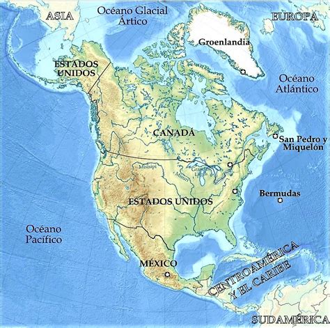 Mapa De Am Rica Del Norte Paises Y Capitales De Norteam Rica Descargar E Imprimir Mapas
