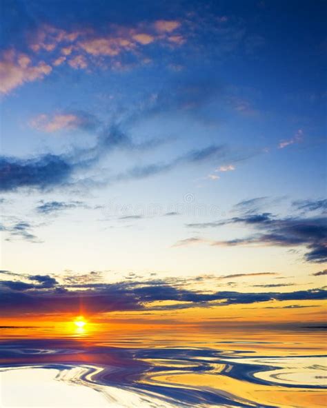 Colorful Sunset Over Ocean Stock Image Image Of Dusk Dark 25838139