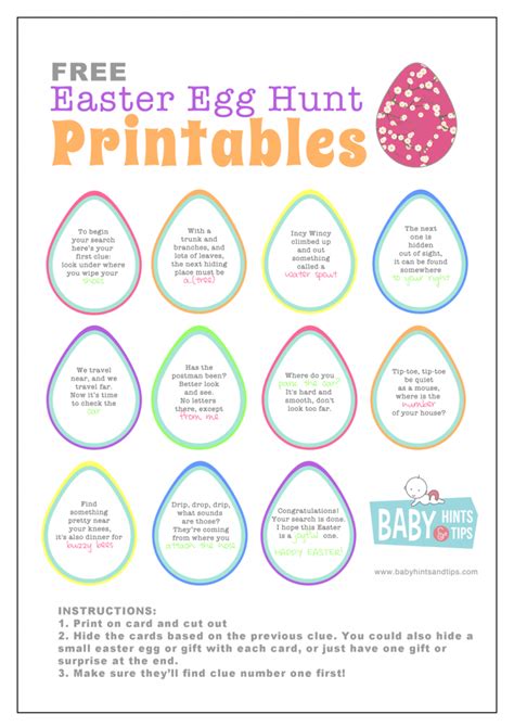 Free Easter Egg Hunt Printables Baby Hints And Tips