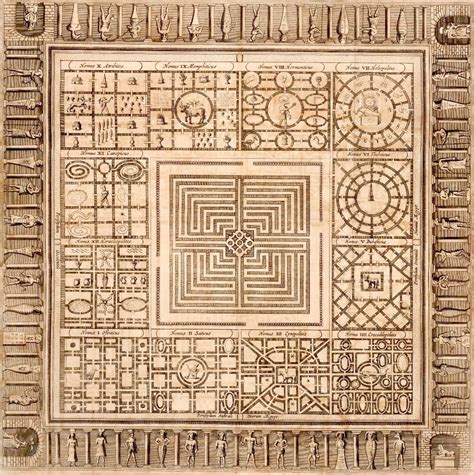 Diagram Of An Ancient Egyptian Labyrinth Imagined By The Jesuit