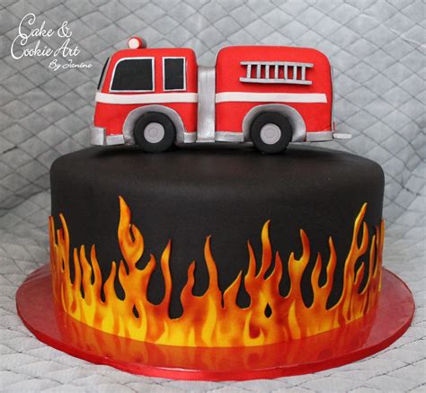 Cake For A Firefighter Firefighter Birthday Cakes Firefighter Cookie