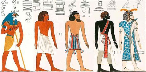 Racial Variety Of The Egyptian World From A Mural In The Tomb Of Seti