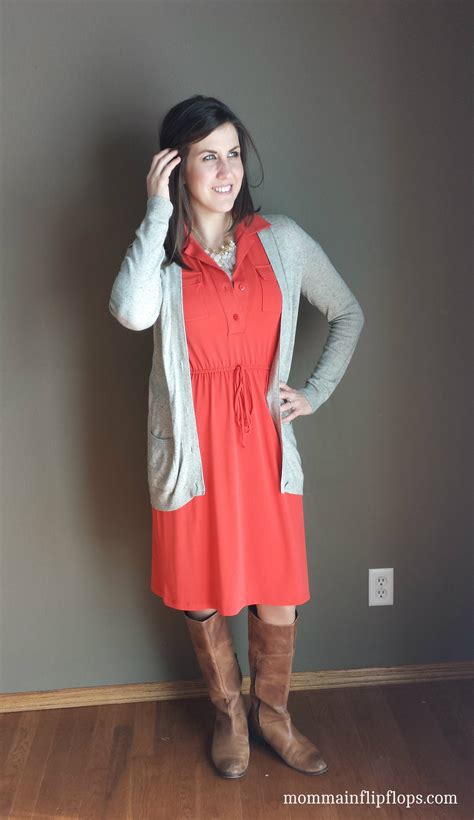 what i wore real mom style cardigan over a dress realmomstyle momma in flip flops