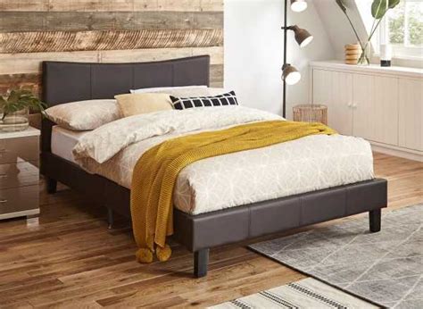 Jakarta Faux Leather Low Rise Bed Frame Want Mattress