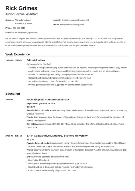 Top 5 Resume Examples In 2021 Student Resume Student Resume Template