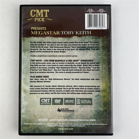 Toby Keith CMT Pick Presents Megastar DVD WALMART Soundcheck