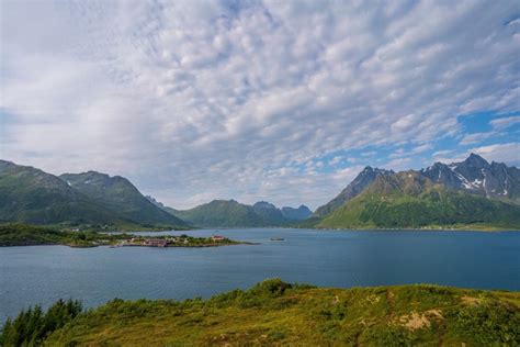 884682 4k 5k Trollfjord Norway Mountains Lofoten Sky Clouds