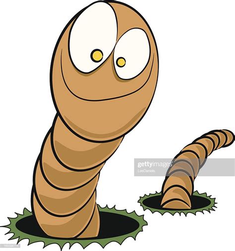 Worm In A Hole Cartoon Vector Art Getty Images