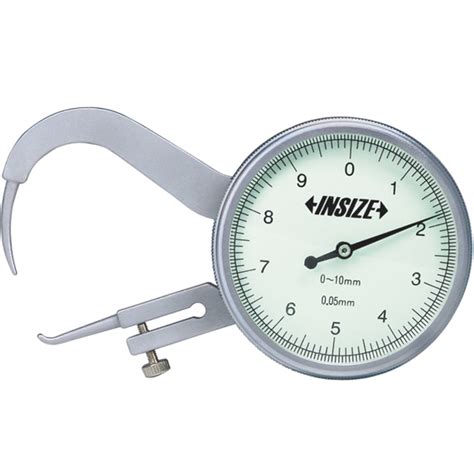 Medidor de espessura com relógio com haste fina modelo 2866 INSIZE