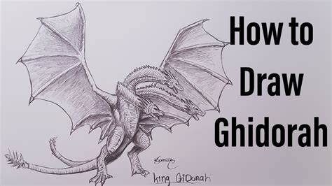 How To Draw Ghidorah Part 2 Godzilla King Of The Monsters Youtube