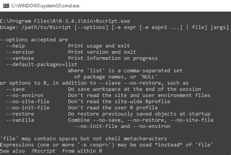 How To Run R Scripts From The Windows Command Line Cmd