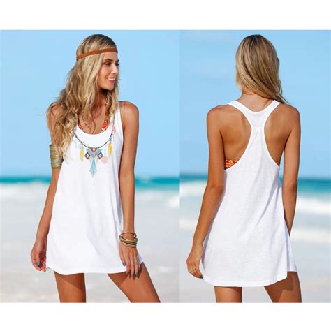 Summer Women Print Floral Beach Dress Sleeveless Mini A Line Tank Strap