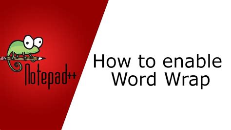 How To Enable Word Wrap In Notepad Youtube