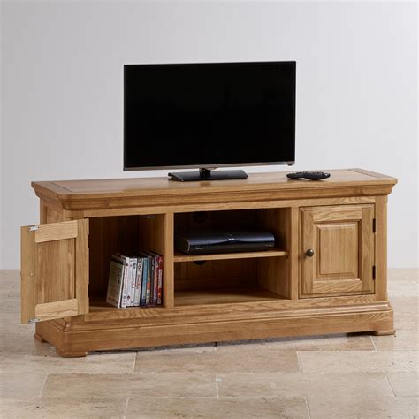 Canterbury Large Tv Cabinet Solid Oak Oak Furniture Land