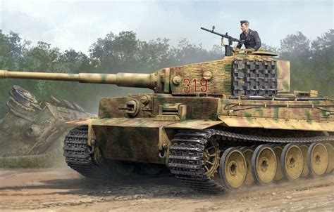 Обои Тигр времён Второй мировой войны Panzerkampfwagen Vi немецкий