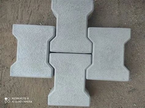 Grey Concrete I Shape Interlocking Paver Block Thickness 60 Mm 80