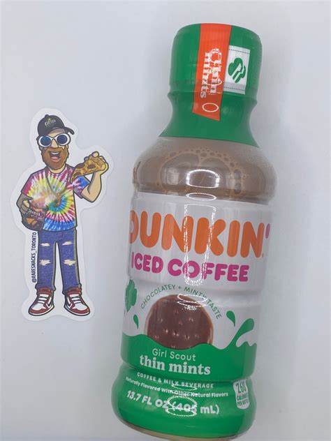 Dunkin Donuts Iced Coffee Girl Scout Thin Mint 137oz Raresnackstoronto