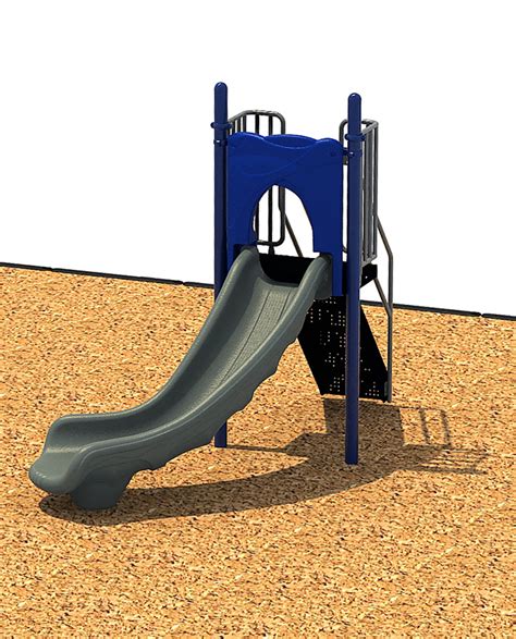 4 Free Standing Single Right Turn Slide Commercial Playground
