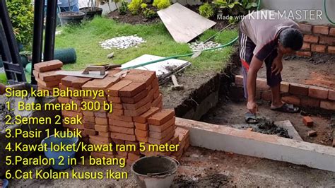 Saya hanya mereview rumah saja. PROSES PEMBUATAN KOLAM IKAN KOI MINIMALIS - YouTube