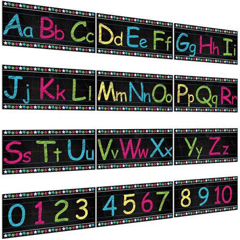 Buy Alphabet Bulletin Board Strips Set Alphabet Wall Strip Number