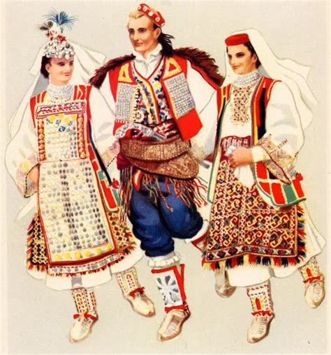 North Dinaric Womans Costume Of Vrlika In Dalmatia Croatia Folk Clothing Womens Costumes