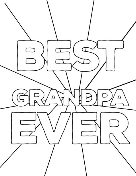Fathers Day Printable Fathers Day Coloring Page Happy Birthday Grandpa