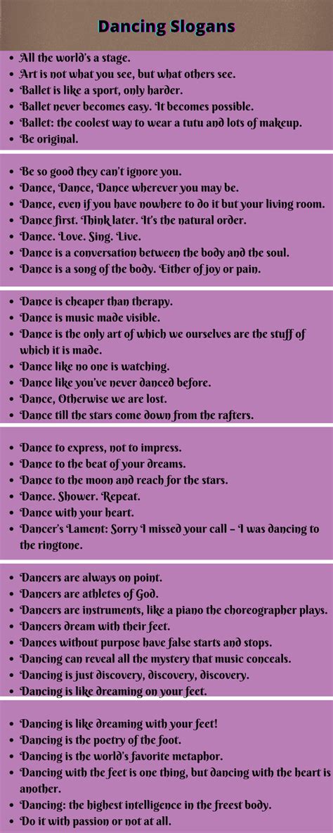 200 Unique And Creative Dancing Slogans And Taglines