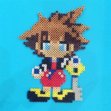 Sora Kingdom Hearts Perler Beads By Jujucrafts Perler