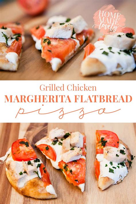 Grilled Chicken Margherita Flatbread Pizza Gourmet Taste At Home