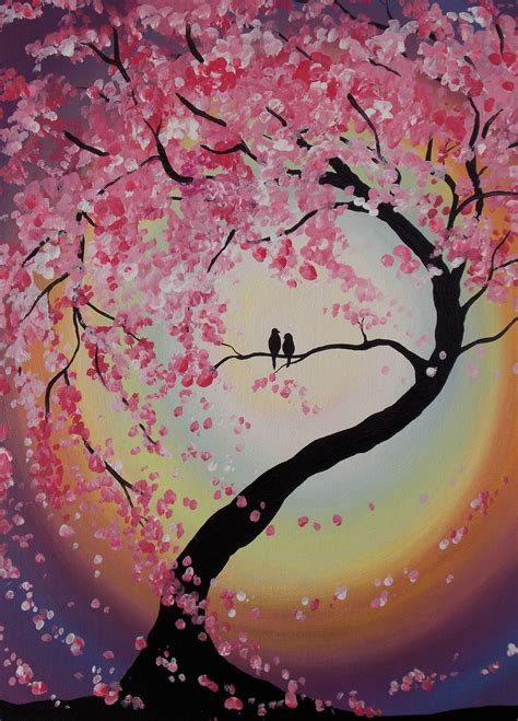 20 Photos New Cherry Blossom Tree Painting Easy