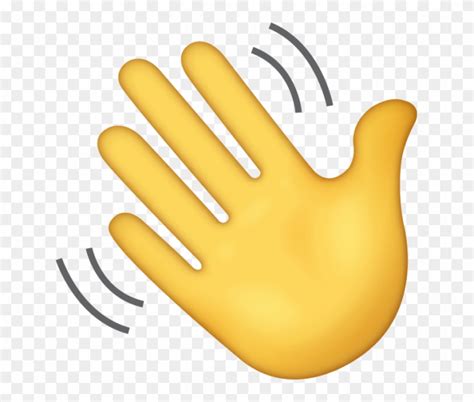 Waving Hand Sign Iphone Emoji  Waving Hand Emoji Png Png Free