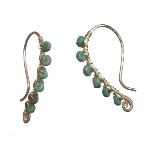 Hammered Dangle Earrings Turquoise Luxe Bijoux 47 Etsy Hand Made