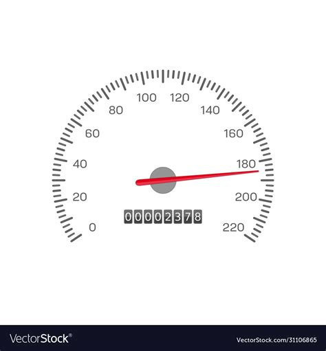 Car Speedometer Royalty Free Vector Image Vectorstock