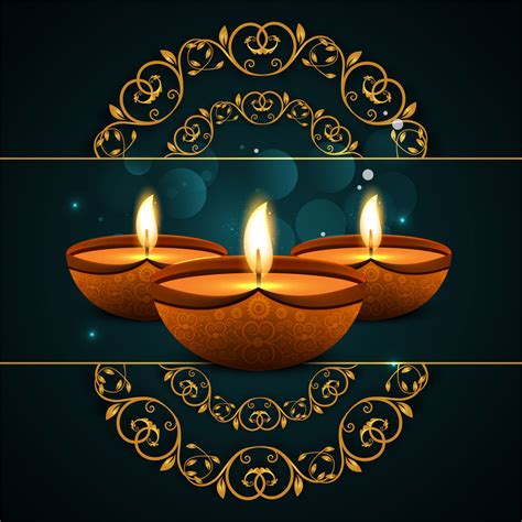 Happy Diwali Diya Oil Lamp Festival Background Illustration 251906
