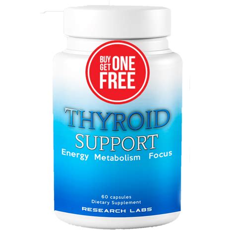 Research Labs Thyroid Support Thyroid Supplement + Iodine Supplement ...