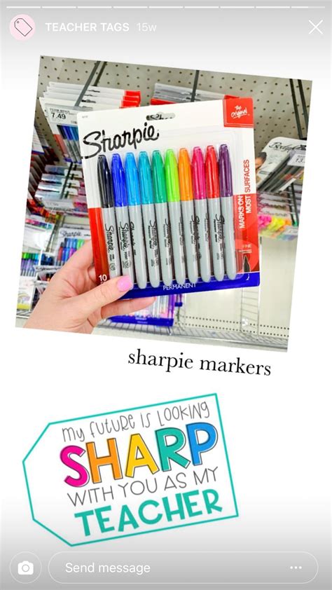 Teacher Tag Sharpie Markers Sharpie Messages
