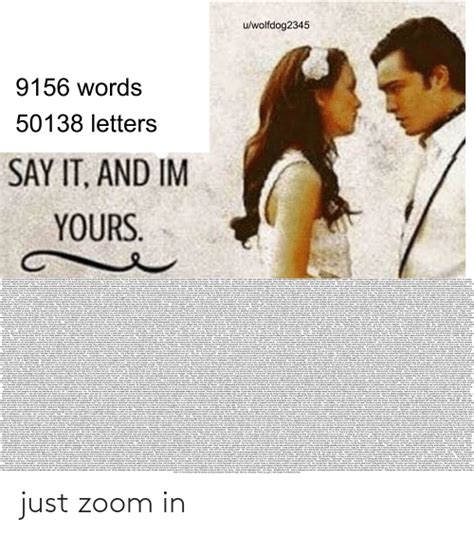 Uwolfdog2345 9156 Words 50138 Letters Say It And Im Yours