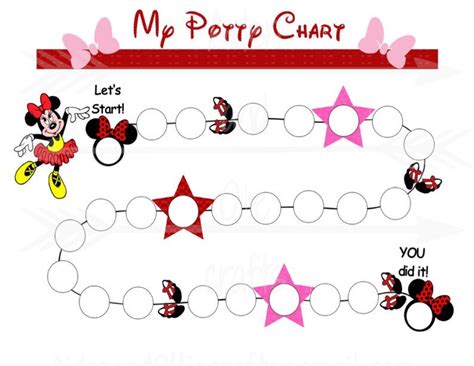Minnie Mouse Potty Training Reward Chart Printable Pdf Potty Etsy In