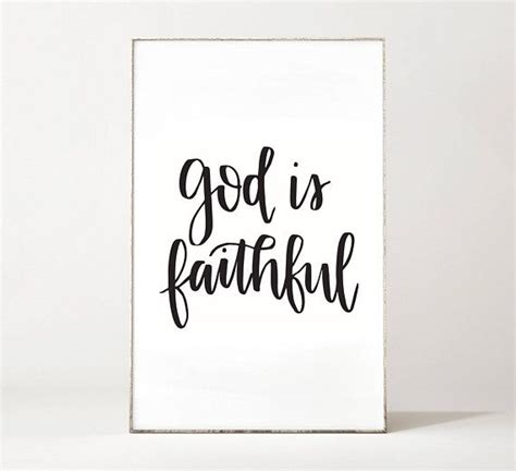 God Is Faithful Printable Calligraphy Handwritten Print Instant