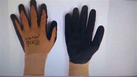 Latex Coated Hand Gloves Application Constructionheavy Duty Work At