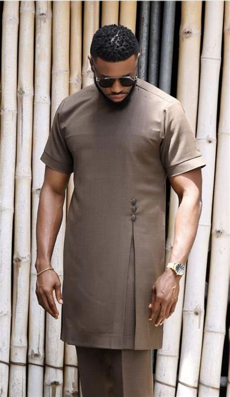 Brown Two Piece African Dashiki Suite African Men Clothing Etsy