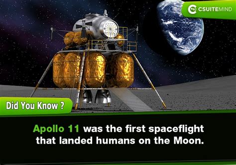 fact apollo 11 was the first spaceflight that landed humans on the moon
